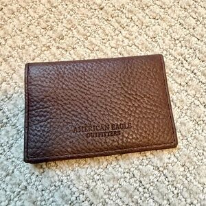 American Eagle Outfitters Pebbled Brown Card Bi-fold wallet billfold